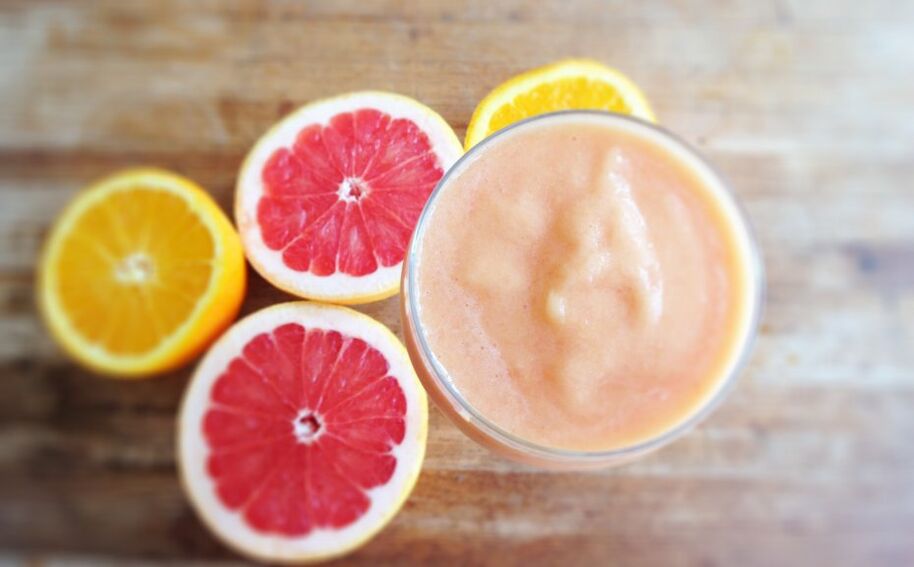 smoothie cu grapefruit și portocale pentru scăderea în greutate